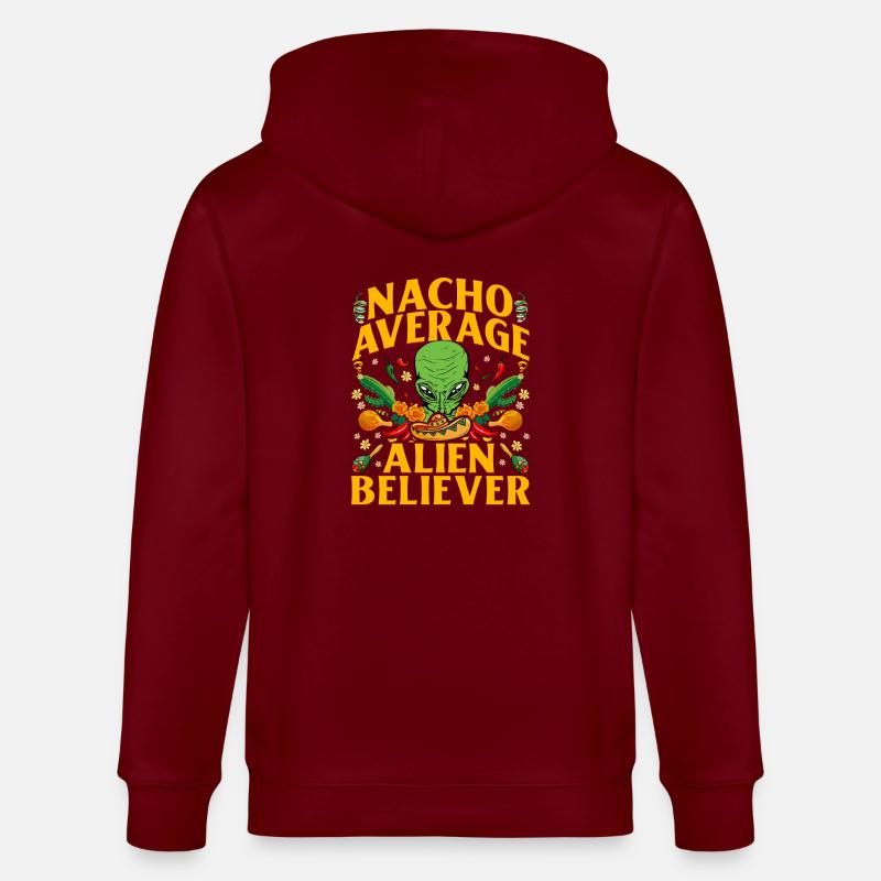 Nacho Average Alien Believer - Stanley/Stella Unisex Bio-Kapuzenjacke CULTIVATOR  - Burgunderrot