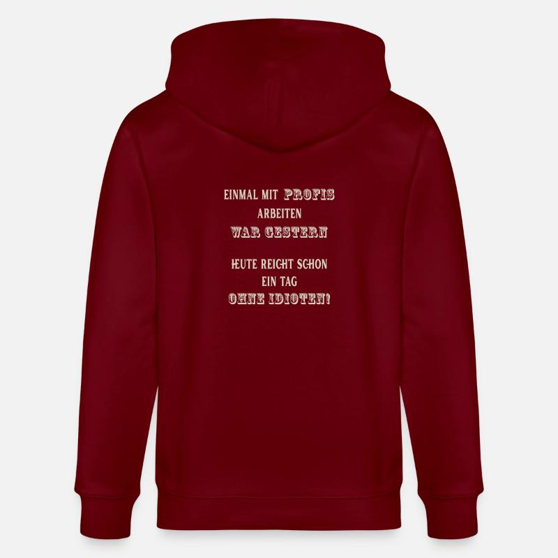 Einmal mit Profis arbeiten - Stanley/Stella Unisex Bio-Kapuzenjacke CULTIVATOR - Burgunderrot