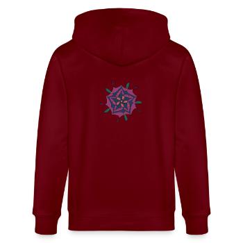 Autumn 1 - Stanley/Stella Unisex Bio-Kapuzenjacke CULTIVATOR  - Burgunderrot - Hinten - Anna (173cm)