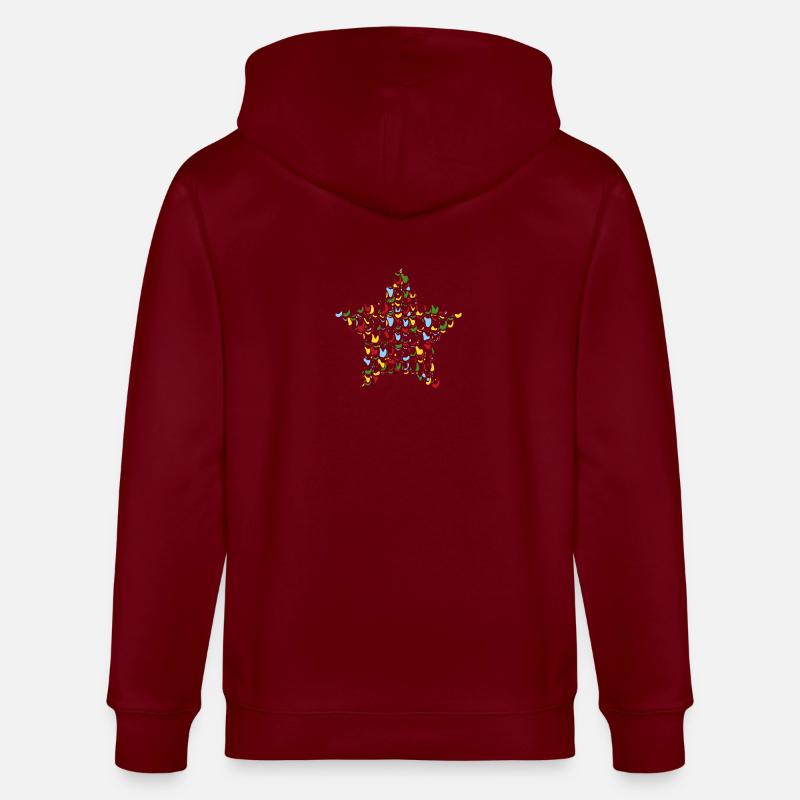 Sternfleckchen - Stanley/Stella Unisex Bio-Kapuzenjacke CULTIVATOR  - Burgunderrot