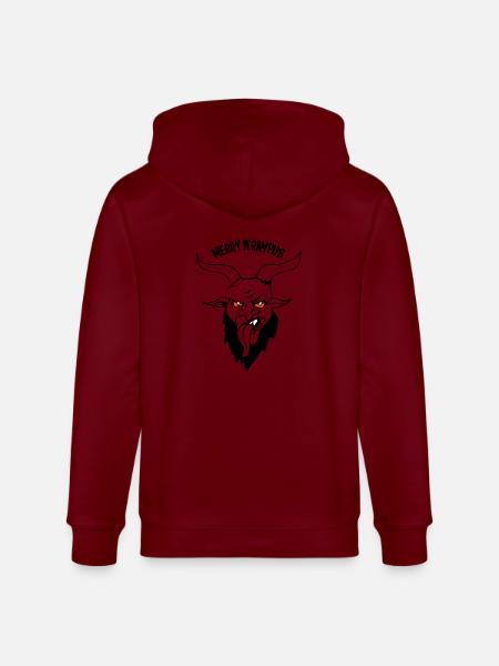 Merry Krampus - Stanley/Stella Unisex Bio-Kapuzenjacke CULTIVATOR  - Burgunderrot