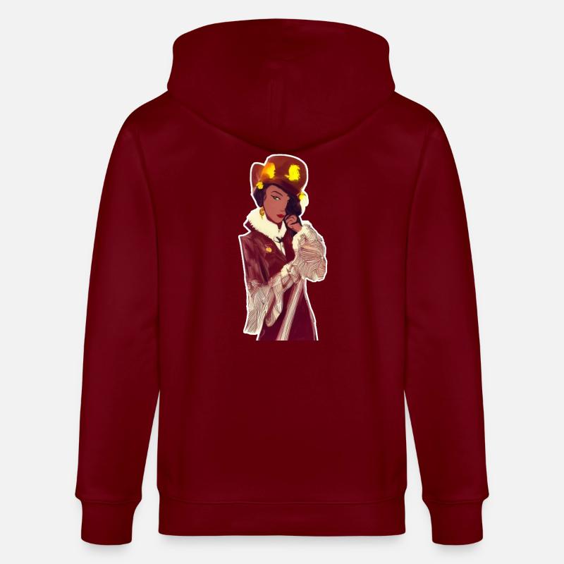 Noir Dame - Stanley/Stella Unisex Bio-Kapuzenjacke CULTIVATOR  - Burgunderrot