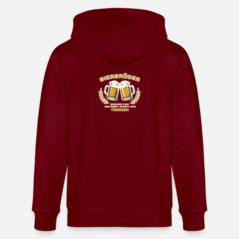 Bierbrüder - Stanley/Stella Unisex Bio-Kapuzenjacke CULTIVATOR  - Burgunderrot