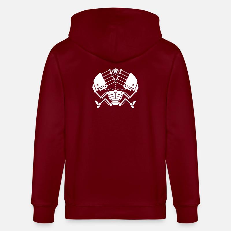 3rd Eye Robotics - white version - Stanley/Stella CULTIVATOR  Unisex Organic Hooded Jacket - burgundy