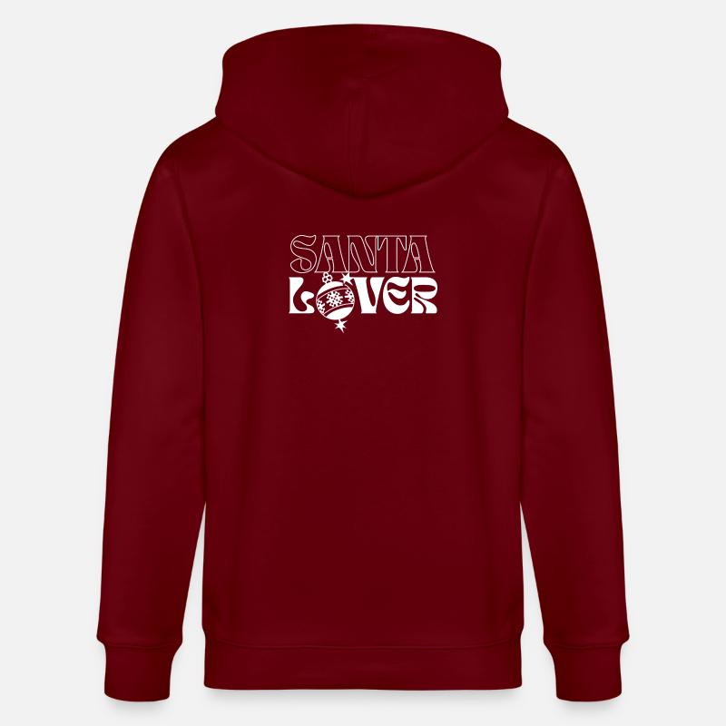Conception d’amour de Noël festif - Veste à capuche bio CULTIVATOR Stanley/Stella Unisexe - bordeaux