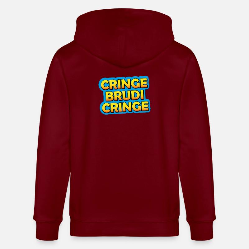 Cring Brudi Cring Graphique néon - Veste à capuche bio CULTIVATOR Stanley/Stella Unisexe - bordeaux