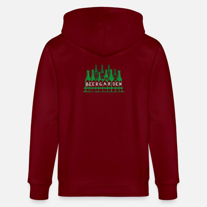 biergarten bier wortspiel biertrinker - Stanley/Stella Unisex Bio-Kapuzenjacke CULTIVATOR  - Burgunderrot