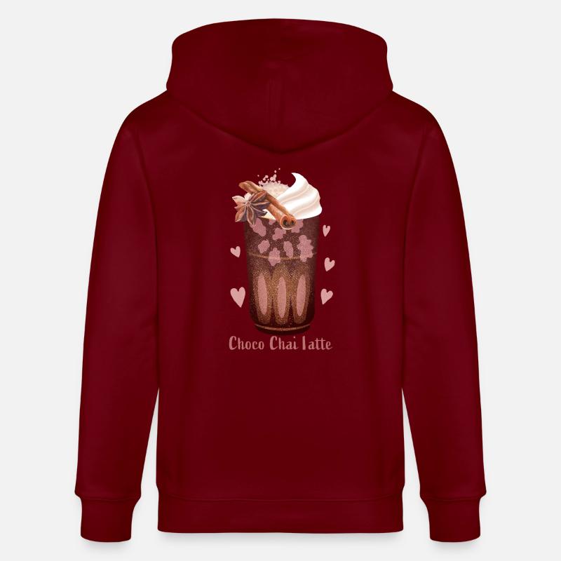 Choco Chai Latte - Veste à capuche bio CULTIVATOR Stanley/Stella Unisexe - bordeaux