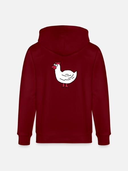 Chicken - Stanley/Stella CULTIVATOR  Unisex Organic Hooded Jacket - burgundy