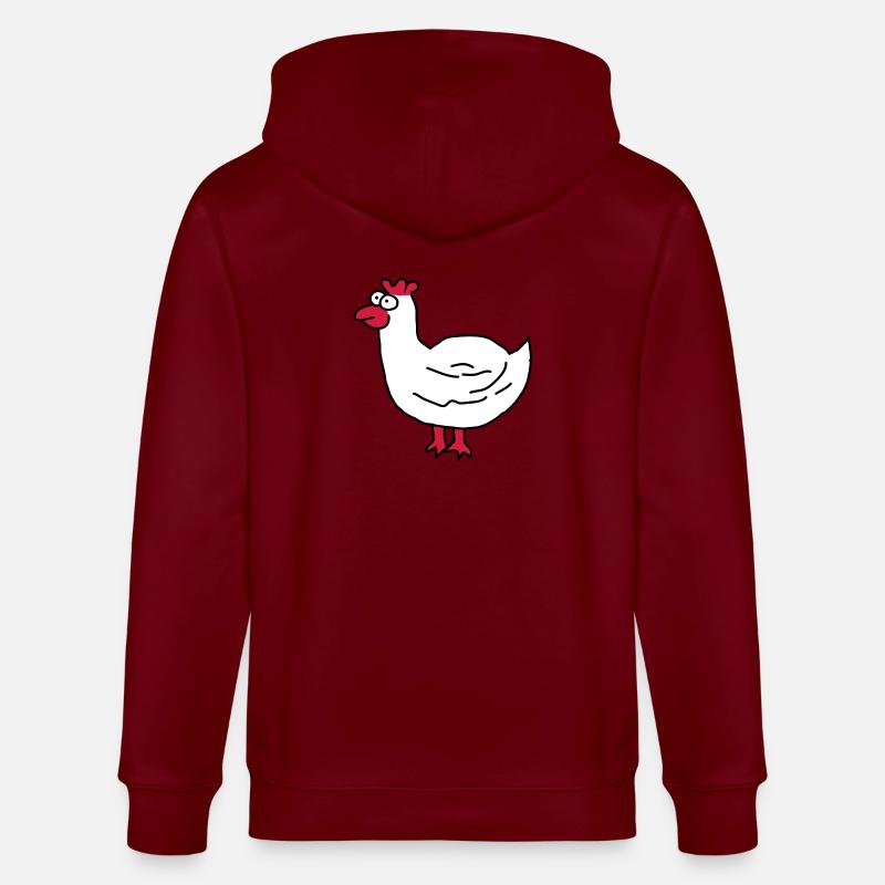 Huhn - Stanley/Stella Unisex Bio-Kapuzenjacke CULTIVATOR  - Burgunderrot