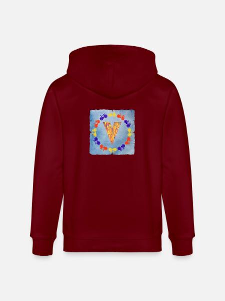 bicycle e 53 v - Stanley/Stella CULTIVATOR  Unisex Organic Hooded Jacket - burgundy