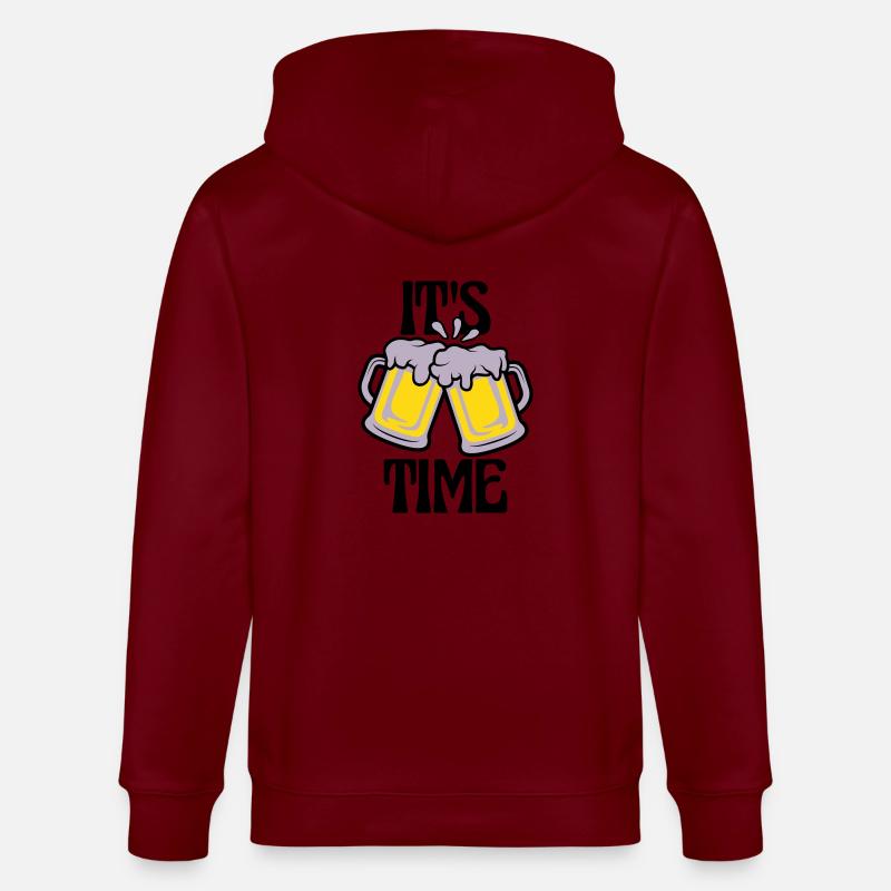 C’est de la bière - Veste à capuche bio CULTIVATOR Stanley/Stella Unisexe - bordeaux