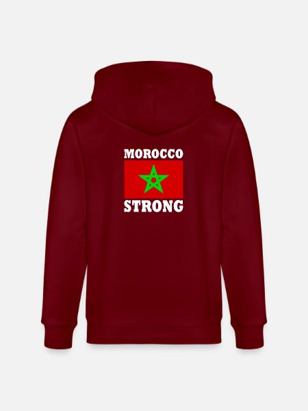 Morocco strong - Stanley/Stella CULTIVATOR  Unisex Organic Hooded Jacket - burgundy