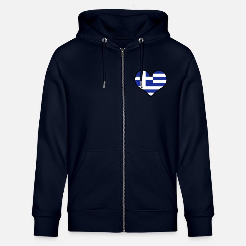 griechenland greece hellas - Stanley/Stella Unisex Bio-Kapuzenjacke CULTIVATOR - Navy