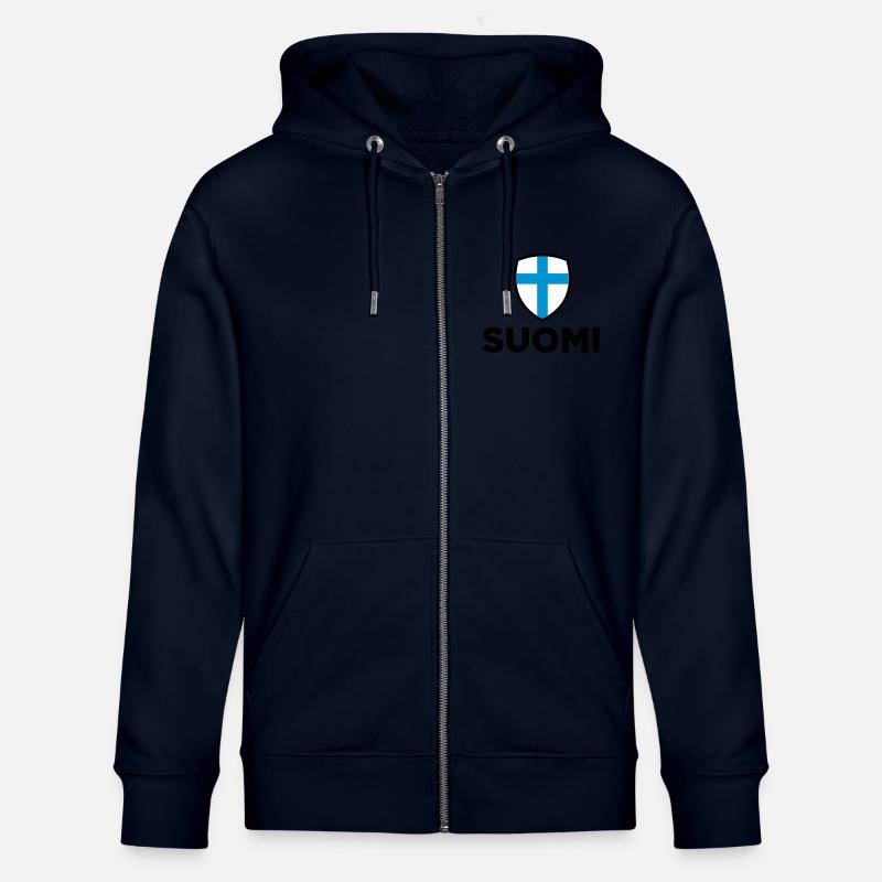 Drapeau national de la Finlande - Veste à capuche bio CULTIVATOR Stanley/Stella Unisexe - marine