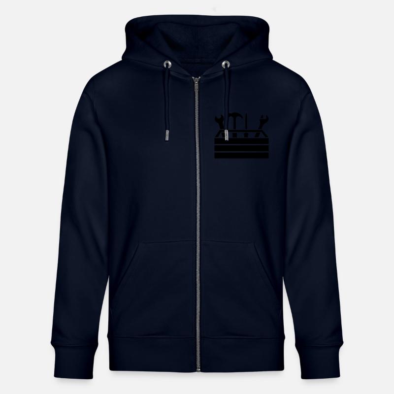 Tools Workshop Toolbox 1 - Stanley/Stella CULTIVATOR  Unisex Organic Hooded Jacket - navy