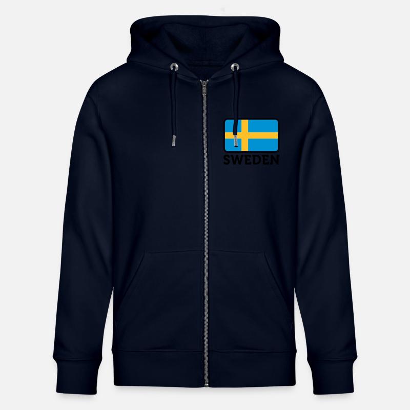 Drapeau national de la Suède - Veste à capuche bio CULTIVATOR Stanley/Stella Unisexe - marine