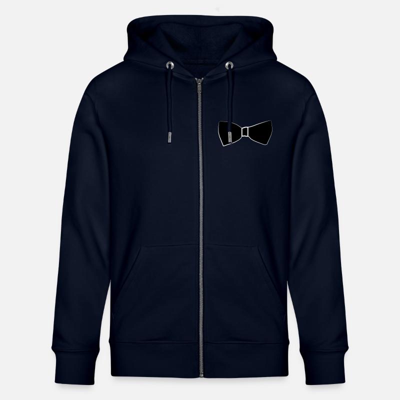 Faux noeud papillon noir - Veste à capuche bio CULTIVATOR Stanley/Stella Unisexe - marine