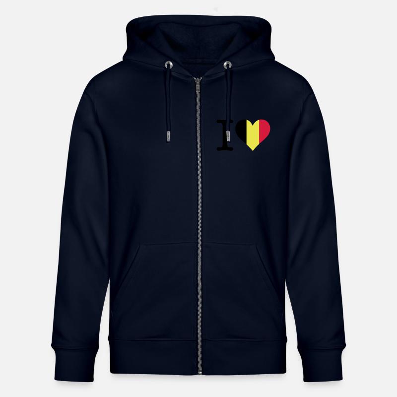 Ich liebe Belgien - Stanley/Stella Unisex Bio-Kapuzenjacke CULTIVATOR - Navy
