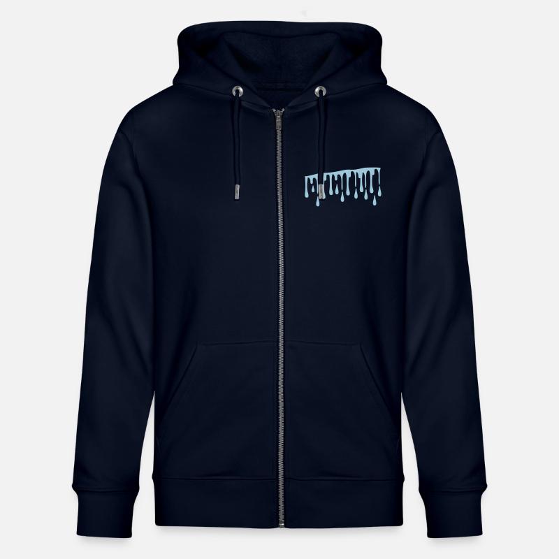 water drops pattern cc1 - Stanley/Stella CULTIVATOR  Unisex Organic Hooded Jacket - navy