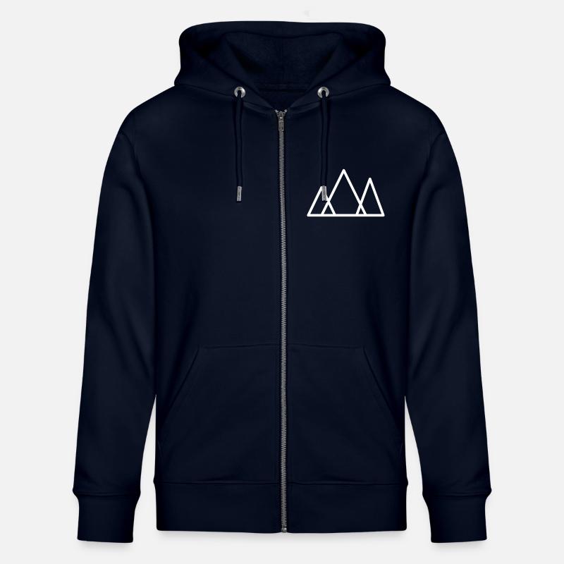 Berge minimalistisch - Stanley/Stella Unisex Bio-Kapuzenjacke CULTIVATOR  - Navy
