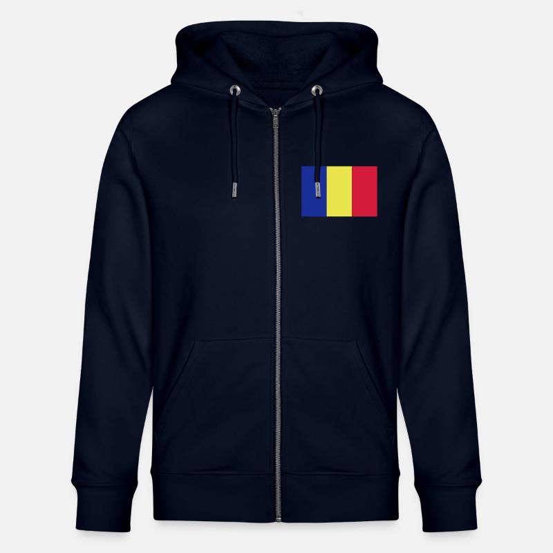 drapeau_roumanie - Veste à capuche bio CULTIVATOR Stanley/Stella Unisexe - marine