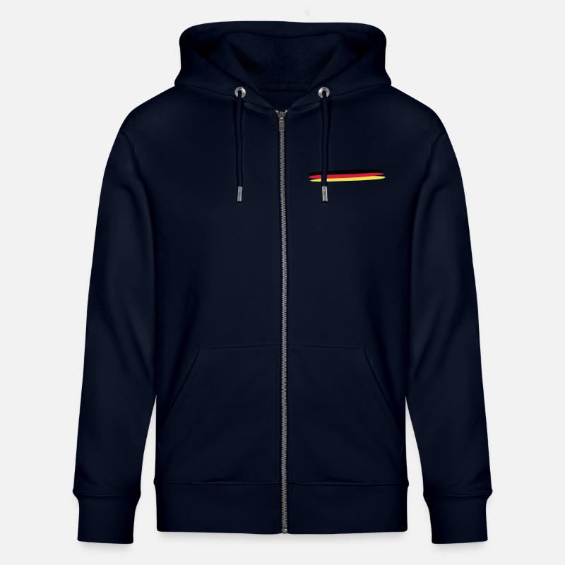 Germany Flag - Stanley/Stella CULTIVATOR  Unisex Organic Hooded Jacket - navy