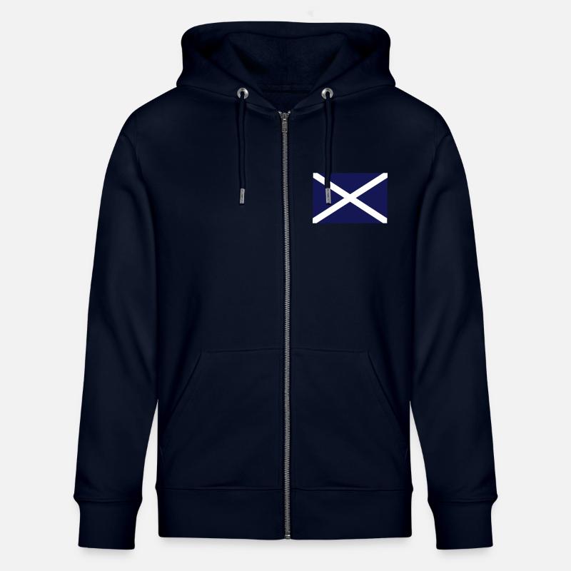 Drapeau de l'Ecosse - Ecosse Saltire - Veste à capuche bio CULTIVATOR Stanley/Stella Unisexe - marine