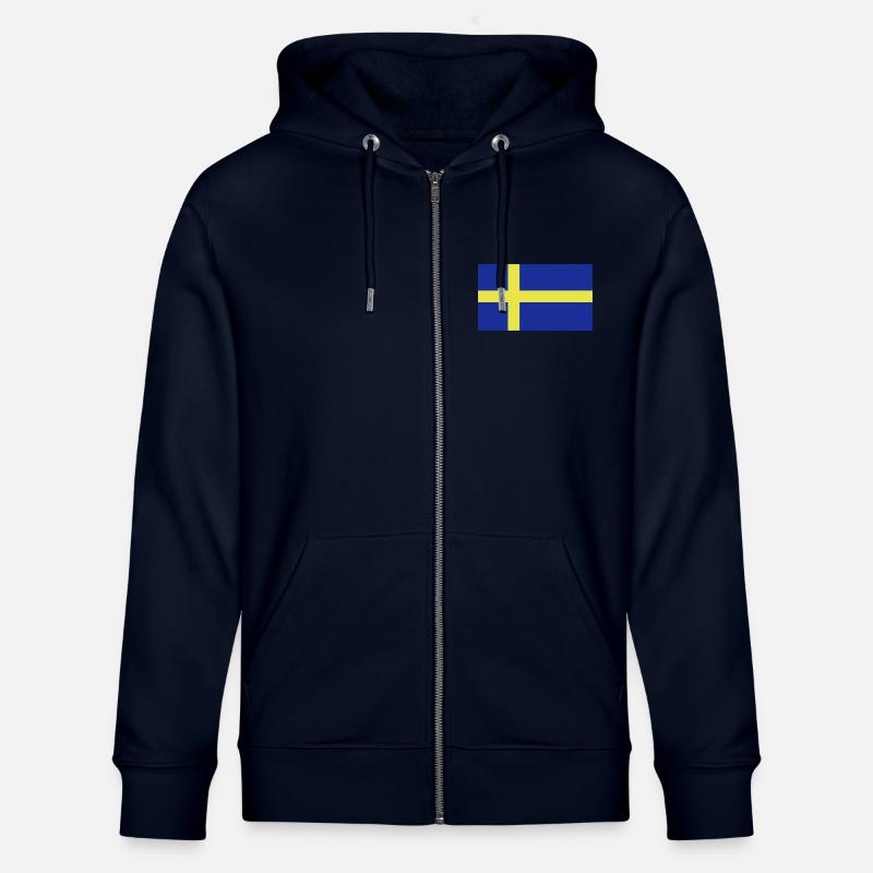 Suède, Suède, svenska, drapeau, drapeau - Veste à capuche bio CULTIVATOR Stanley/Stella Unisexe - marine