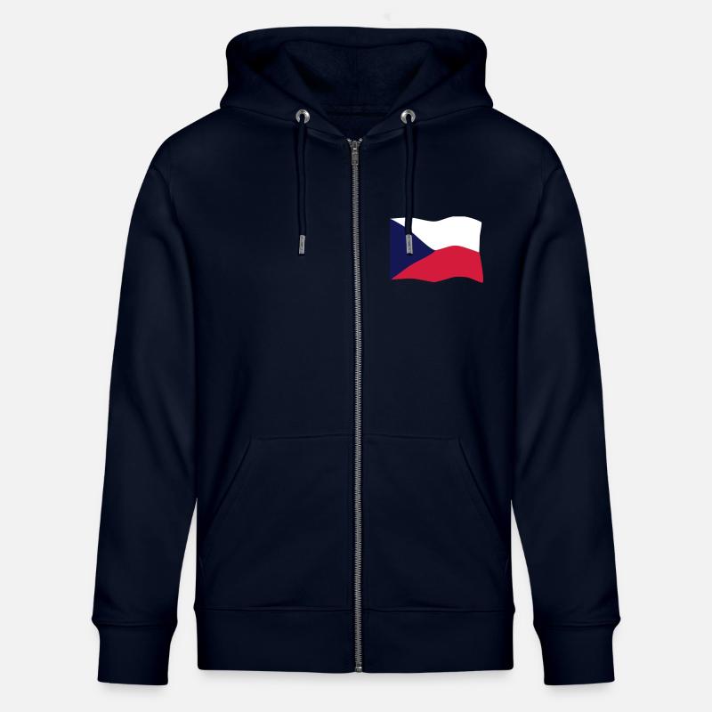 Drapeau de République Tchèque - Veste à capuche bio CULTIVATOR Stanley/Stella Unisexe - marine