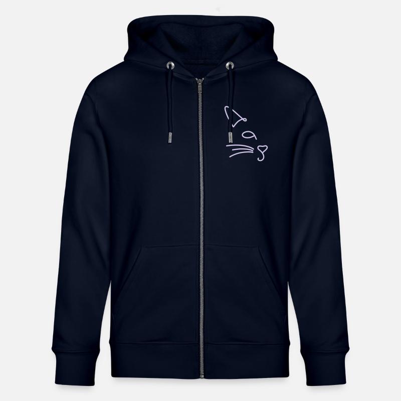 minimal cat - Stanley/Stella Unisex Bio-Kapuzenjacke CULTIVATOR  - Navy
