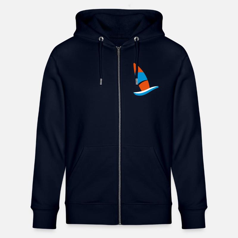 Logo de planche à voile - Veste à capuche bio CULTIVATOR Stanley/Stella Unisexe - marine