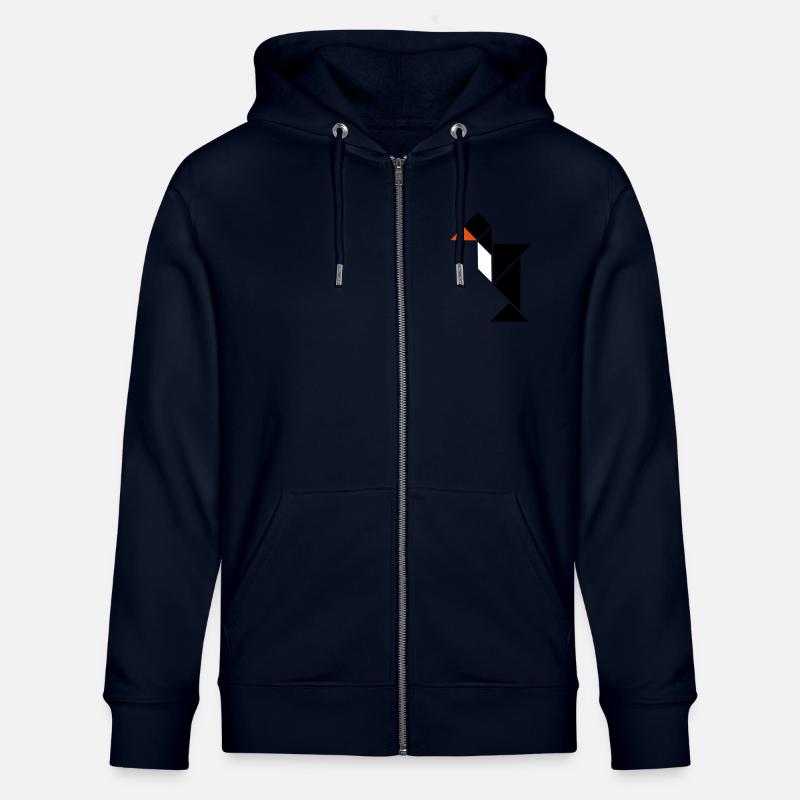 tangram pinguin - Stanley/Stella Unisex Bio-Kapuzenjacke CULTIVATOR  - Navy