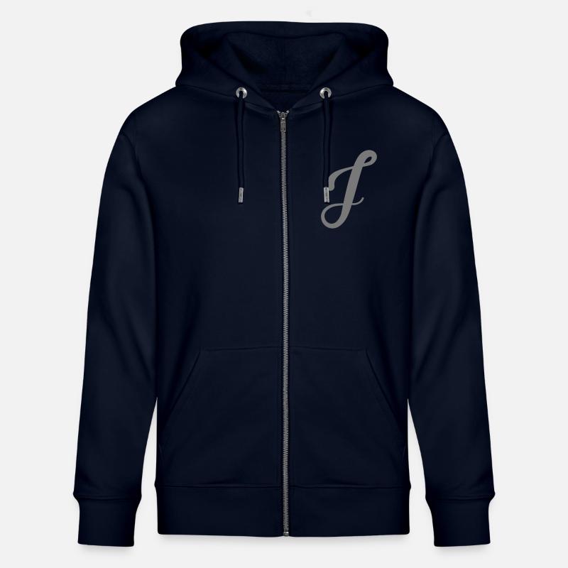 J - Buchstabe - Stanley/Stella Unisex Bio-Kapuzenjacke CULTIVATOR  - Navy