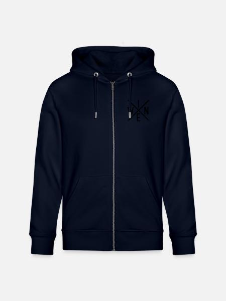 Wine - Stanley/Stella CULTIVATOR Unisex Organic Hooded Jacket - navy