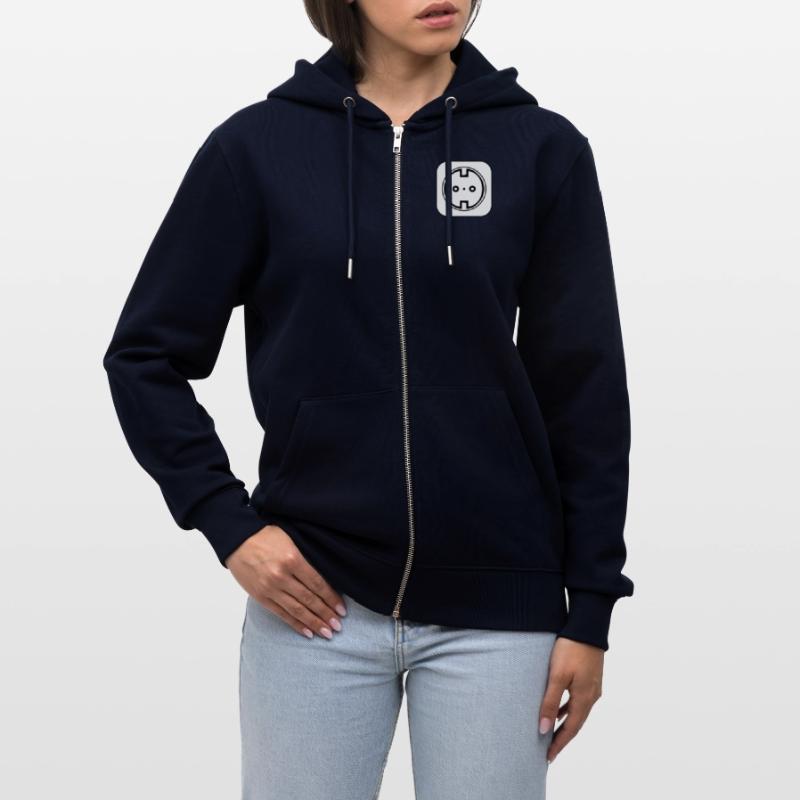 Electrical Socket Symbol Electrician Stanley/Stella CULTIVATOR  Unisex Organic Hooded Jacket