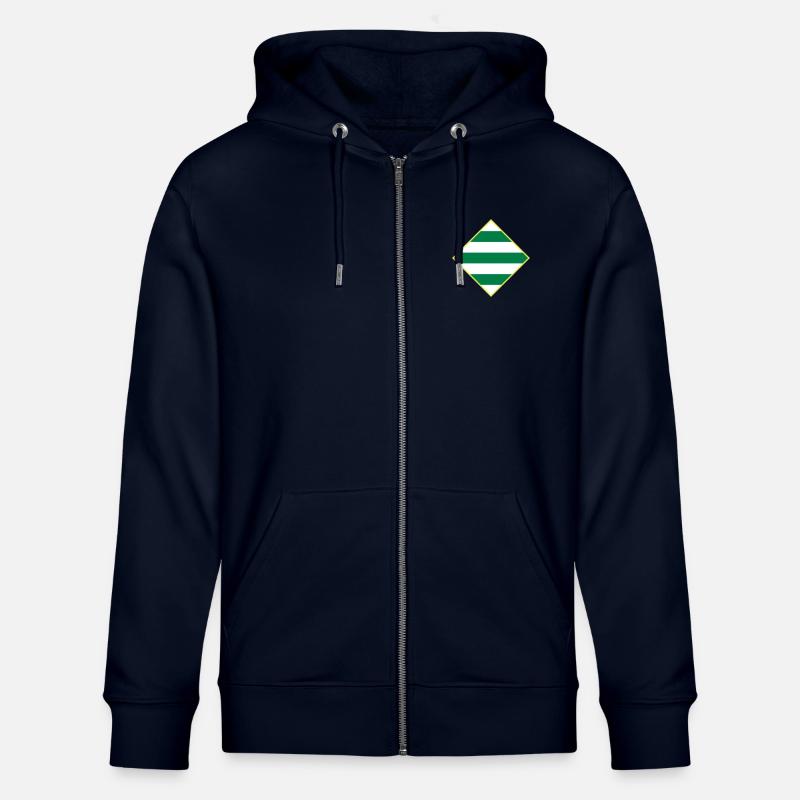 Grün und Weiß - Stanley/Stella Unisex Bio-Kapuzenjacke CULTIVATOR  - Navy