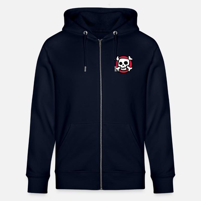 comic_skull_072011_a_3c - Stanley/Stella CULTIVATOR  Unisex Organic Hooded Jacket - navy