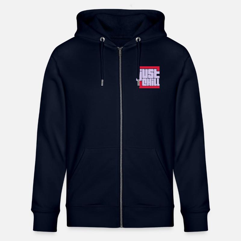 Citez le logo Just Chill - Veste à capuche bio CULTIVATOR Stanley/Stella Unisexe - marine