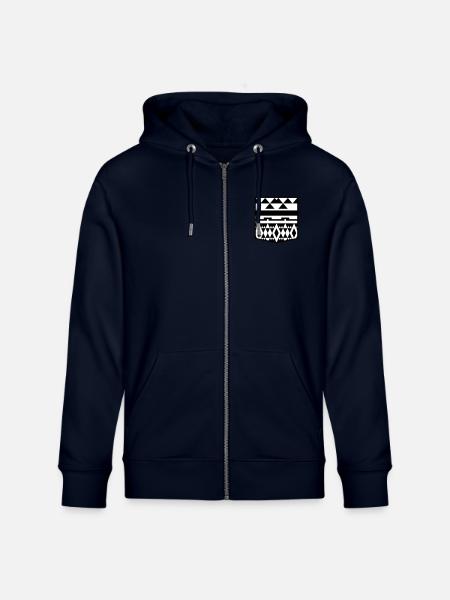 Breast pocket hipster - Stanley/Stella CULTIVATOR Unisex Organic Hooded Jacket - navy