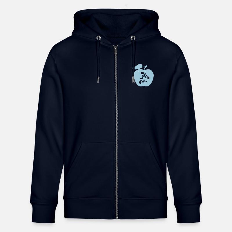 Apple avec motif - Bembel - Frankfurt - Veste à capuche bio CULTIVATOR Stanley/Stella Unisexe - marine