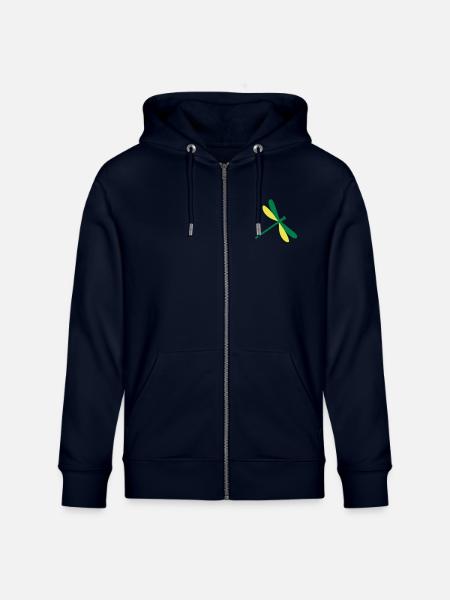 Dragonfly - Stanley/Stella CULTIVATOR Unisex Organic Hooded Jacket - navy