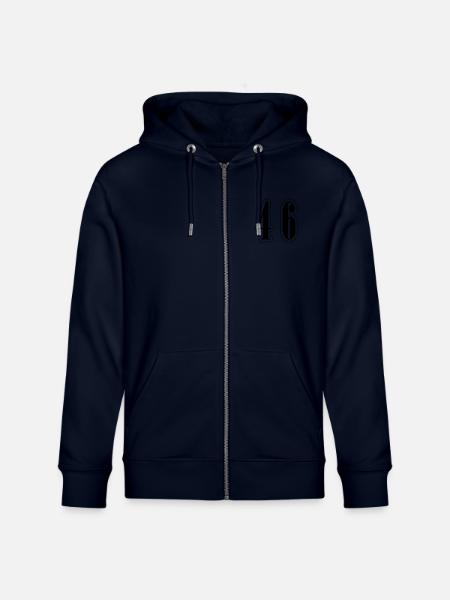 46 Number symbol - Stanley/Stella CULTIVATOR  Unisex Organic Hooded Jacket - navy