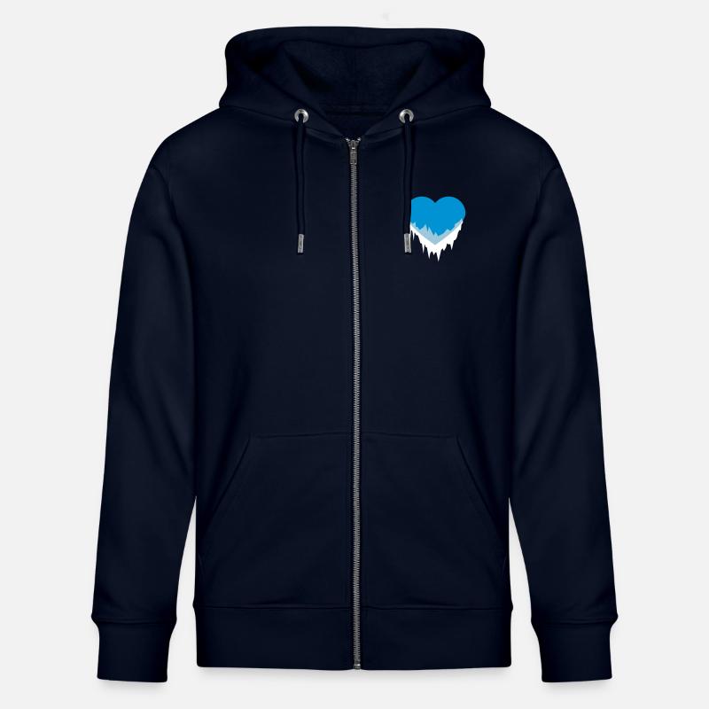 ice heart - Stanley/Stella Unisex Bio-Kapuzenjacke CULTIVATOR  - Navy