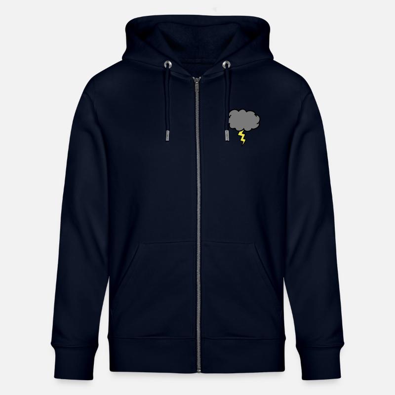 Sturmwolke Gewitterwolke Blitz Blitz - Stanley/Stella Unisex Bio-Kapuzenjacke CULTIVATOR  - Navy