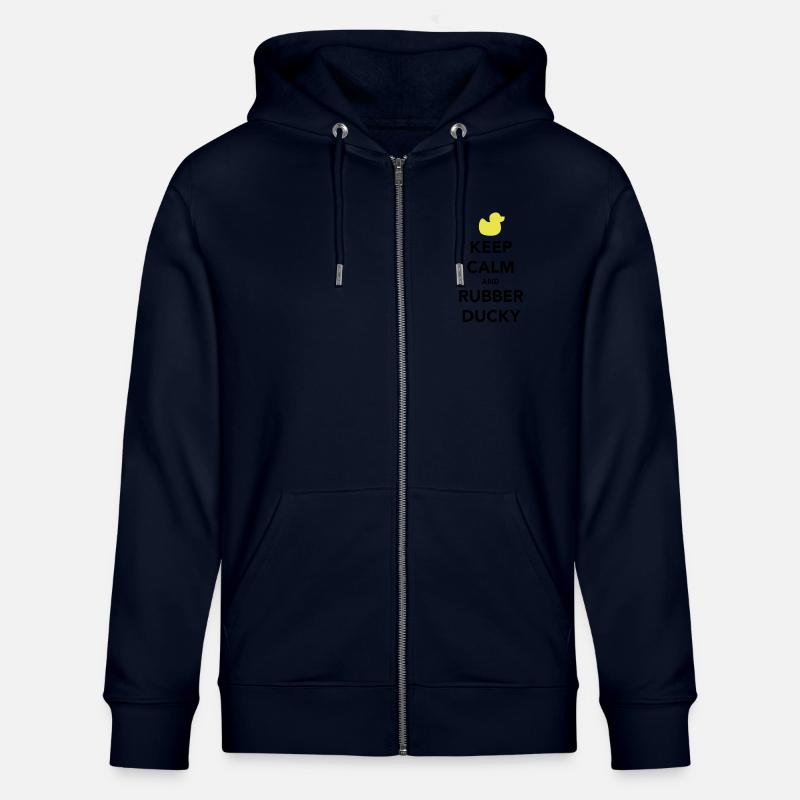 Keep Calm and Rubber Ducky - Veste à capuche bio CULTIVATOR Stanley/Stella Unisexe - marine
