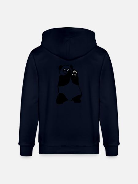panda - Veste à capuche bio CULTIVATOR Stanley/Stella Unisexe - marine