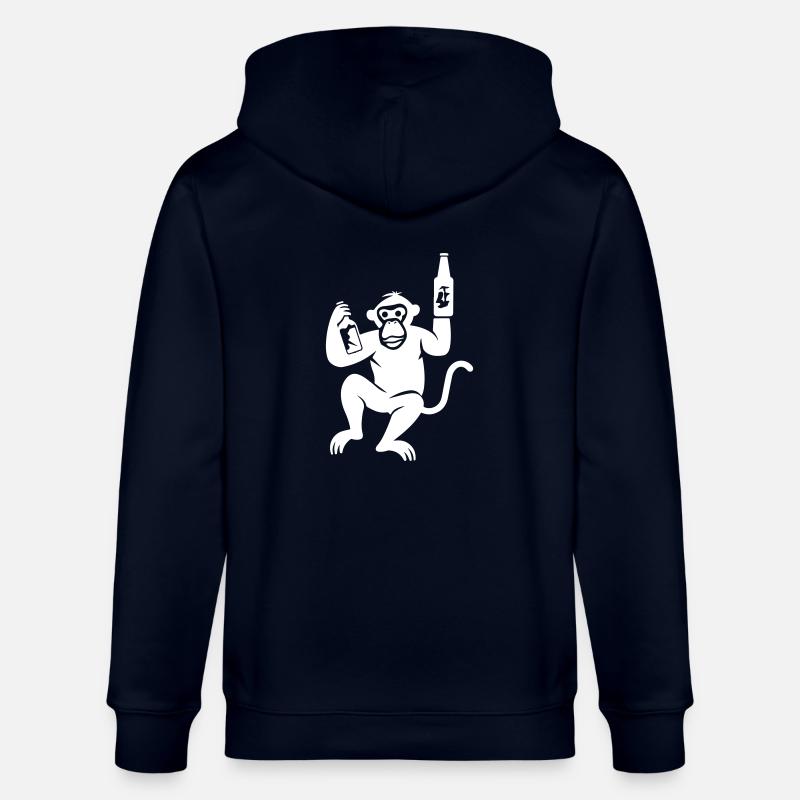 Affe Bier Besoffen - Stanley/Stella Unisex Bio-Kapuzenjacke CULTIVATOR  - Navy