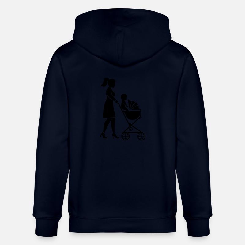 Maman poussette bébé - Veste à capuche bio CULTIVATOR Stanley/Stella Unisexe - marine