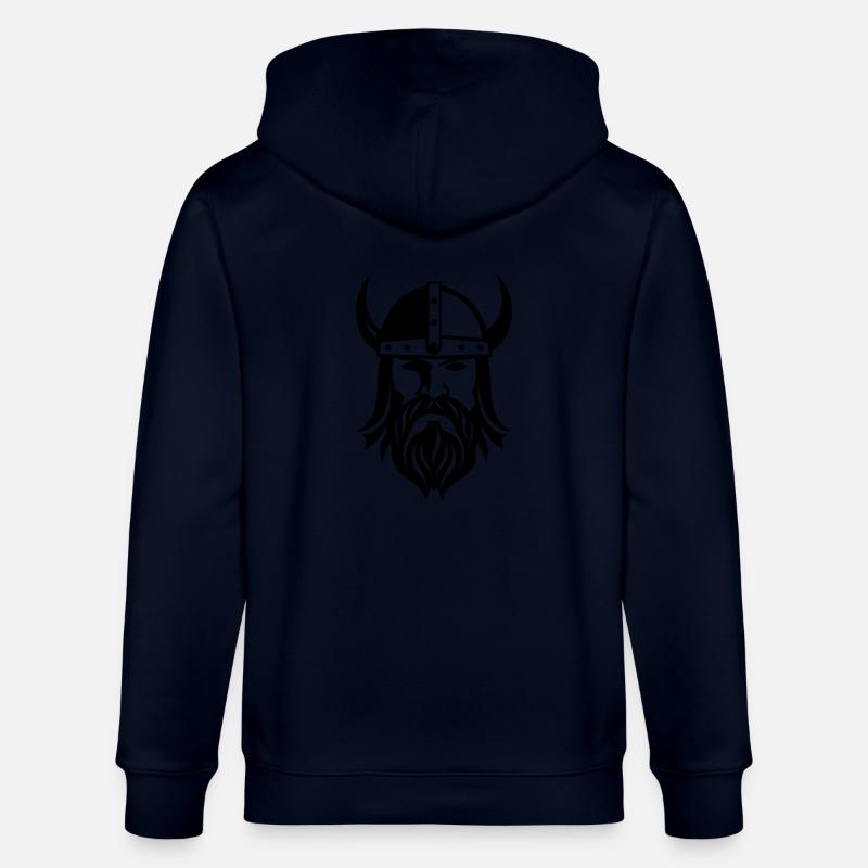 Wikinger Kopf Krieger Valhalla Odin - Stanley/Stella Unisex Bio-Kapuzenjacke CULTIVATOR - Navy